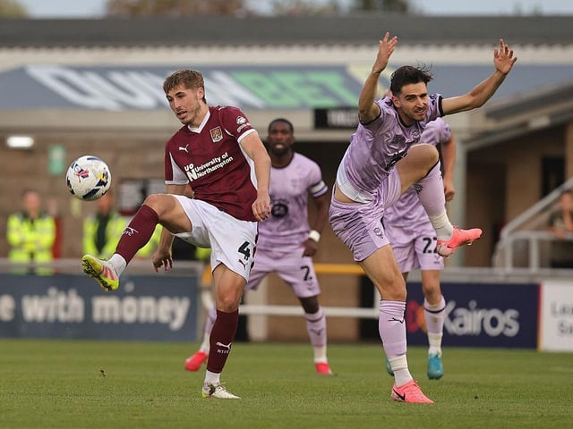 Cobblers only started to play and gain some control once he got his foot on the ball and linked with Fornah. That barely happened for 25 minutes but once it did the home side dominated and sustained pressure well. Set-pieces were more of a threat... 7