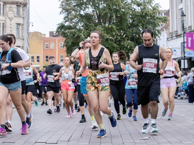 Hundreds of runners took part in the half marathon around the town on Sunday September 14.