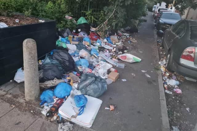 The fly-tip in Barrack Road