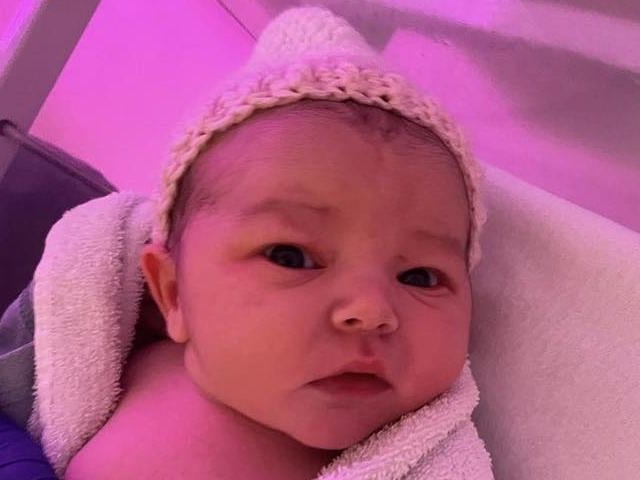 Sophia Primrose born at 4.15pm at October 10 at Northampton General Hospital, weighing 8lbs 6oz.