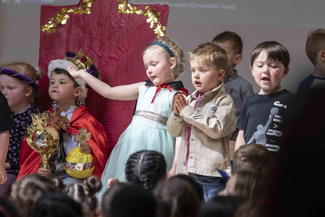 Pupils and teachers at the school held a 'fake' Coronation on Thursday (May 4) ahead of the historic event.