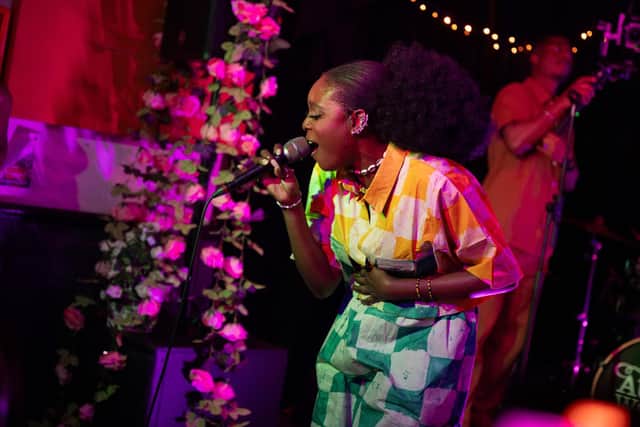Banké Naya on stage at The Lab in Northampton on Friday, May 2, 2025. Photo by David Jackson