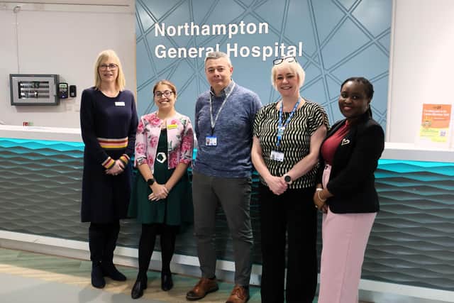 National digital leaders are pictured with UHN leaders L-R Jules Gudgeon, Ramandeep Kaur, Simon Noels, Deanne Driscoll and Olubunmi Oluwapojuwomi.