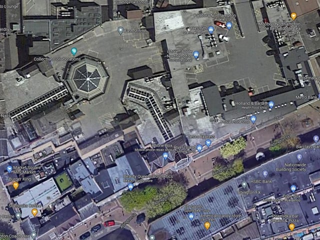 A robbery was reported in the area off Market Square in March 2022