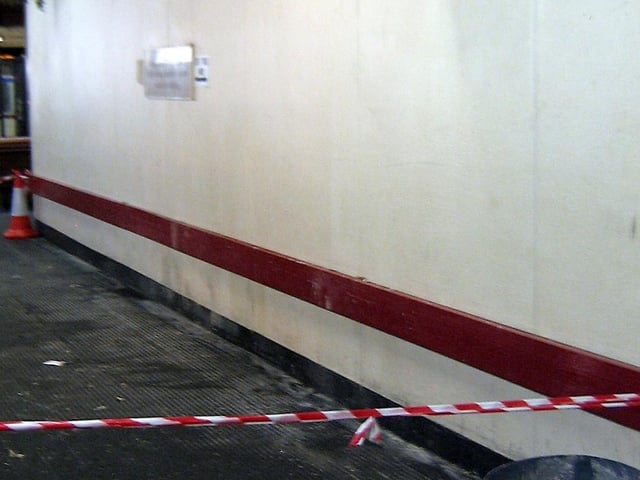 Sewage dripping from ceiling in Greyfriars Bus Station in 2007