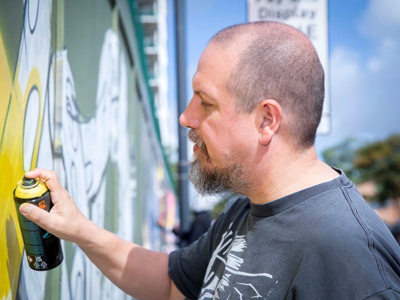 Wall Games transformed Northampton town centre into a creative open-air gallery