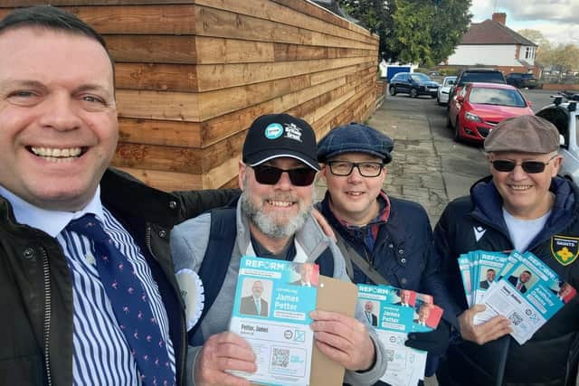 Far Cotton, Delapre and Briar Hill Reform candidate Anthony Owens with volunteers.