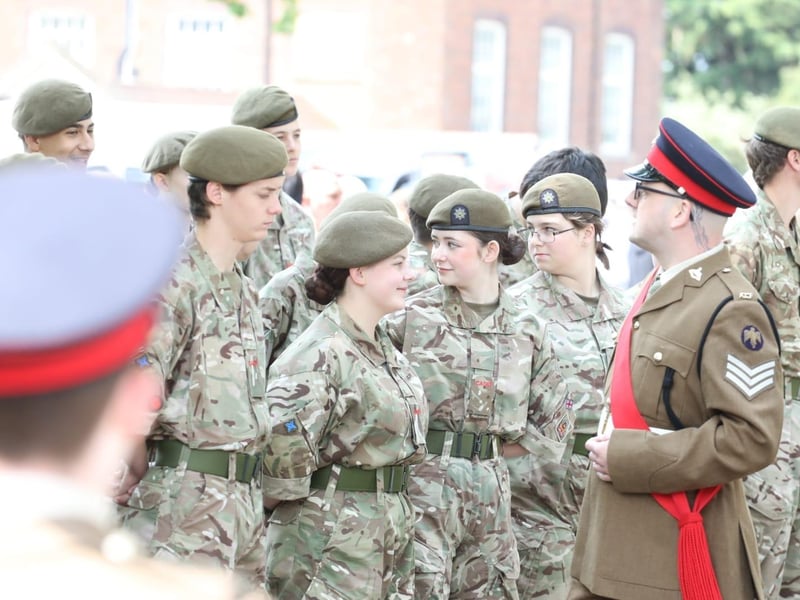 Kettering town centre: crowds line town centre to welcome The Royal Anglian Regiment for Armed Forces Day parade /National World