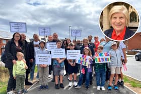 Parents went on a protest march earlier this month, supported by Councillor Sally Keeble