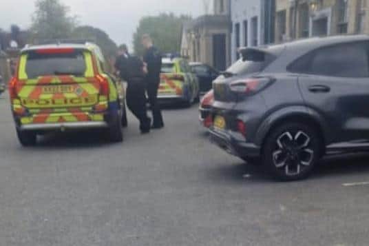 Police attend the scene at The Raven Hotel
