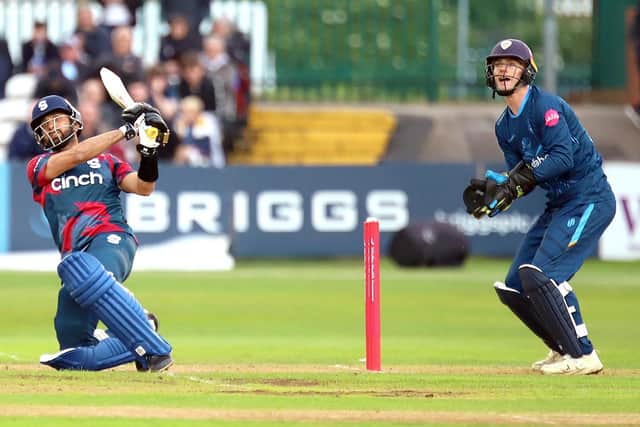 Sikandar Raza goes big for the Steelbacks (Picture: Peter Short)