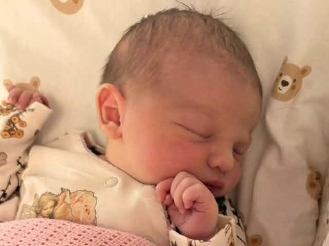 Grace Elizabeth was born at 12.55pm on August 23 at Barratt Birth Centre, weighing 7lbs 5oz.