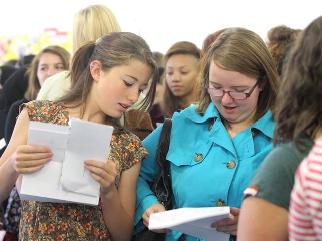 2011 - Pupils open their GCSE results at Northampton School for Girls