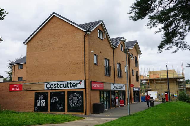 The shops and takeaway on the development.