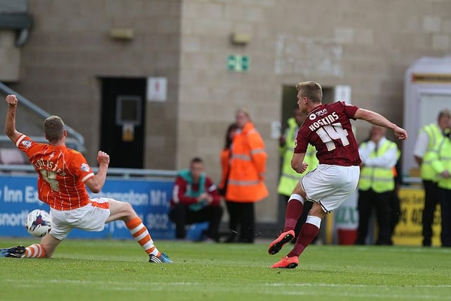 He followed that up with his first goal three days later, firing home Cobblers' third in a League Cup tie against Blackpool.