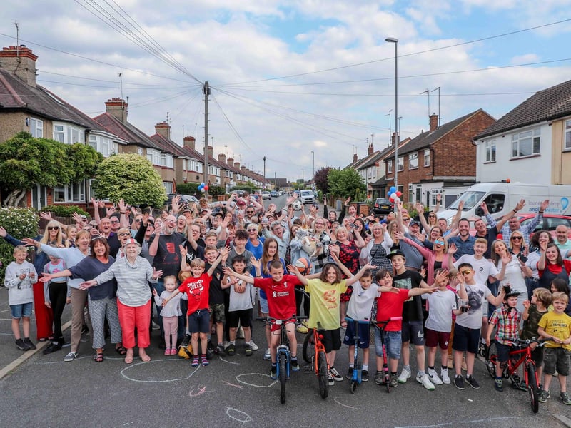 June 2 marked 70 years on the throne for Queen Elizabeth II. From a lit-up monument to a buried time capsule, there was plenty going on in Northampton on the first day of the long weekend for the Queen’s Platinum Jubilee celebrations. Pictured here is a street party taking place at Kingsway in Kingsthorpe.