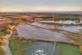 The MK East site, where 5,000 new homes will be built, is flooded this week