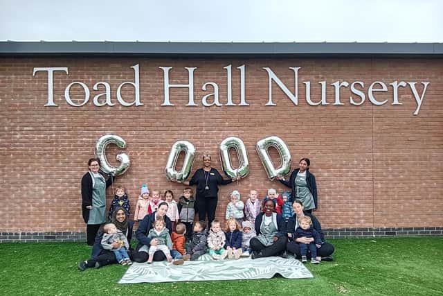 Toad Hall Nursery celebrates a GOOD rating from Ofsted.
