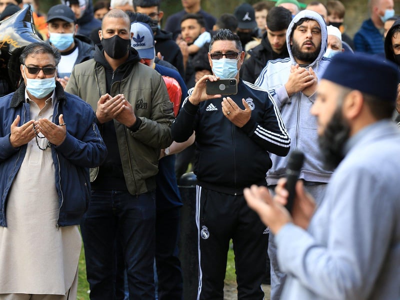A local Imam led the vigil in prayer.