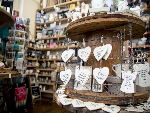 Everywhere you look in the shop, there is something different – and if you visit Vintage Guru, you will no doubt find at least one thing your partner will like. These hanging hearts with different quotes on are a customer favourite.