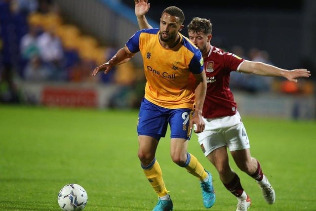 Jordan Bowery scored Mansfield Town's second goal in the first leg.