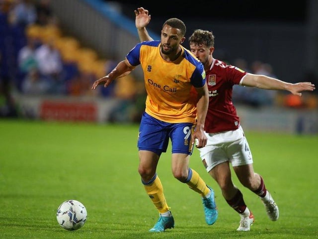 Jordan Bowery scored Mansfield Town's second goal in the first leg.