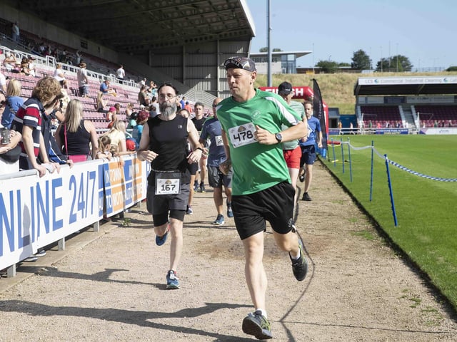 Hundreds of runners took part in the race on Sunday June 25, which started and finished at Sixfields stadium.