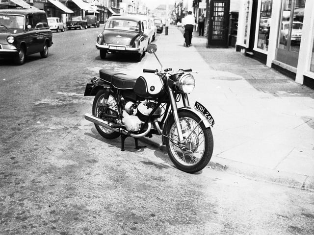 Advertisement feature picture for Northampton Scooters, July 17, 1964