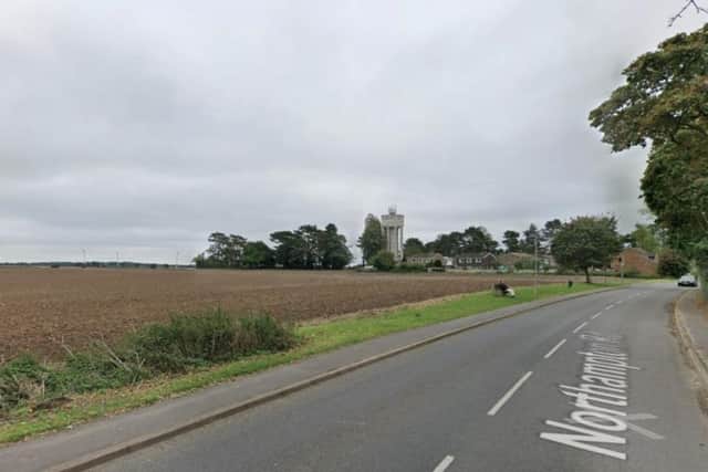 The area of land to be used in the development is adjacent to Northampton Road in Roade