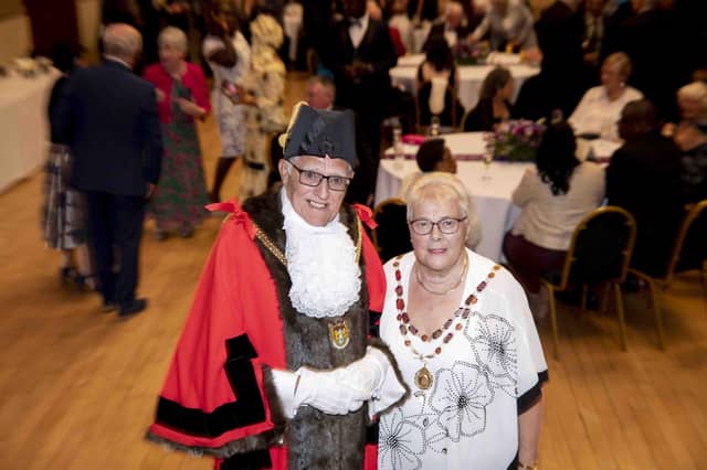 A private celebration took place at the Northampton Guildhall on Wednesday, May 18 2022 to celebrate Northampton's new Mayor, councillor Dennis Meredith.