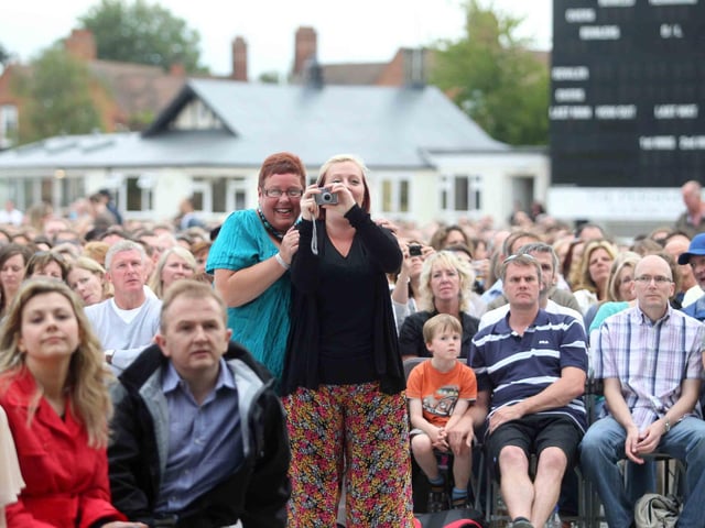 Elton John at Northamptonshire County Cricket Club.