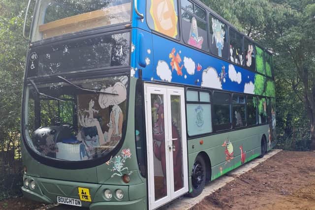 Boughton School's double decker bus library