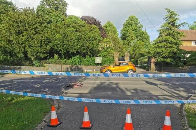 The scene outside Towcester Road Cemetery, Far Cotton was taped off by police on Friday (June 10)