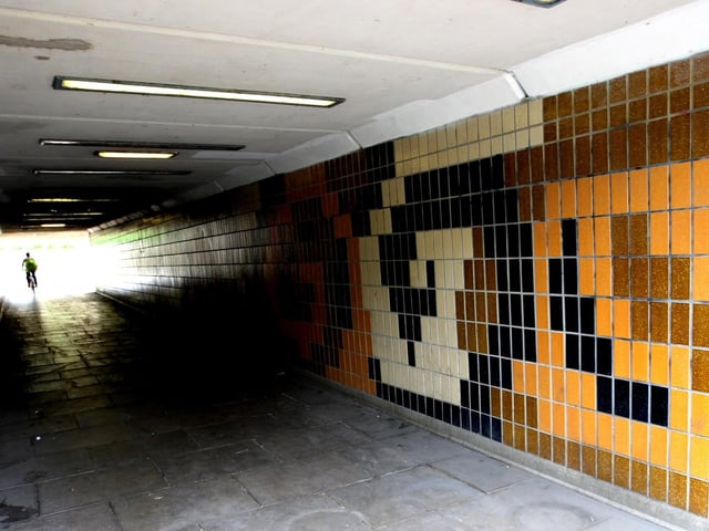 One of the underpasses into and leading from the Grosvenor Centre and the Greyfriars bus station