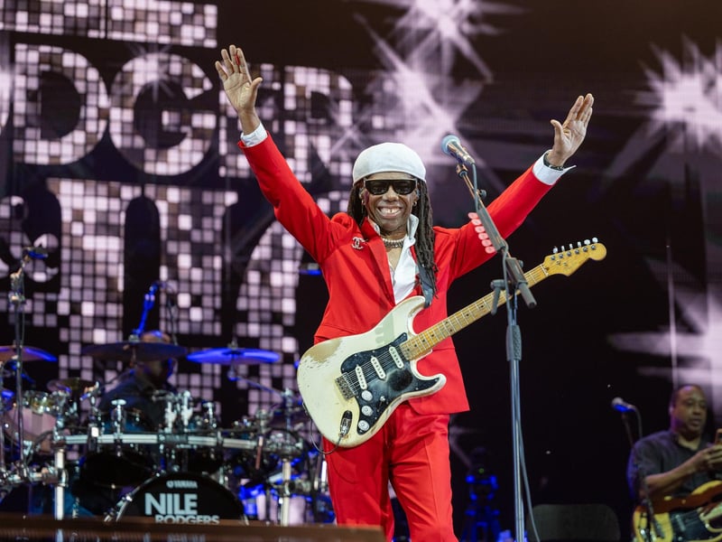 Nile Rodgers and CHIC headlining the opening day of Cropredy Convention 2023. Photo by David Jackson.