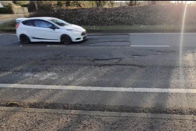 The A5 is still in a dangerous state with a number of deep potholes
