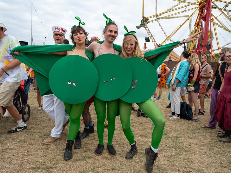Festival goers taking part in the annual Shambala Carnival. This year’s theme was ‘Pun Intended'. Photo by David Jackson.