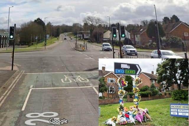 The Harlestone Road crossroads with Lodge Way and Firsview Drive
