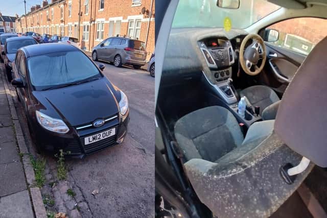 The abandoned car in Northampton