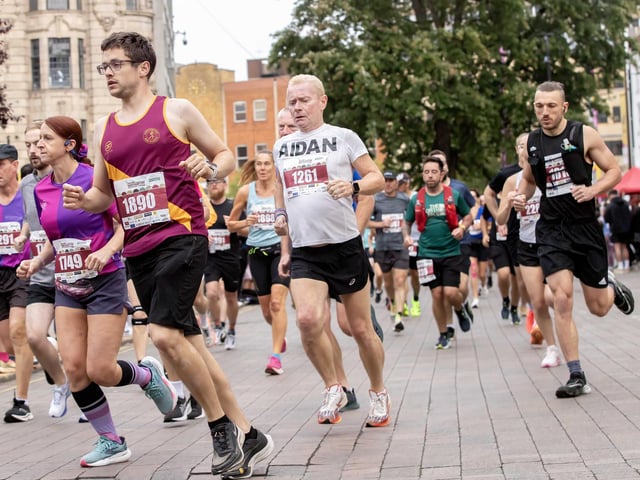Hundreds of runners took part in the half marathon around the town on Sunday September 14.