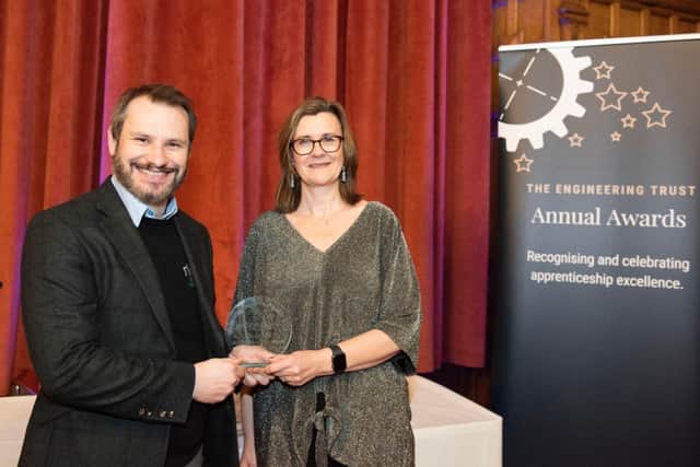 Nick Locke receives the Apprenticeship Award
