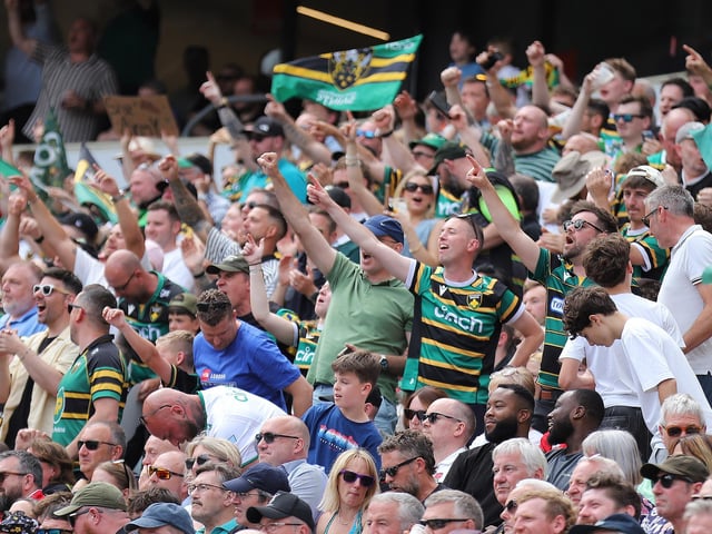 Saints fans at Twickenham on Saturday June 20
