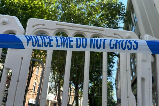 Abington Street was cordoned off while police investigated.