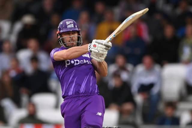 Chris Lynn in action for the Northern Superchargers in The Hundred