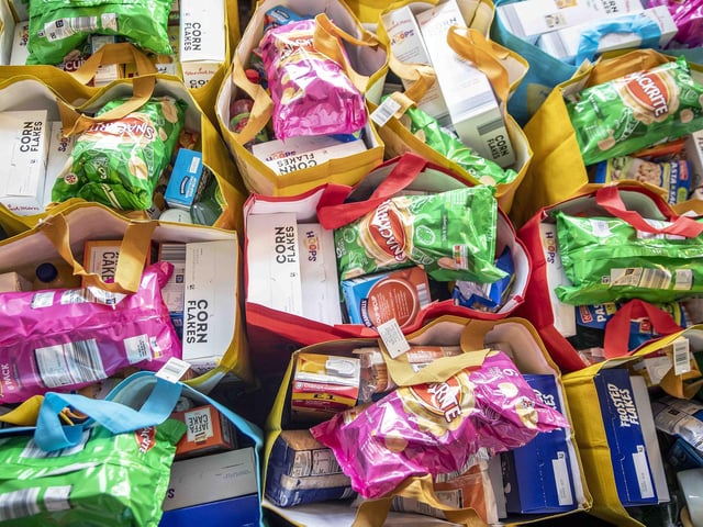 1,700 food parcels were given to more than 70 schools across the county to mark the charity’s third anniversary.