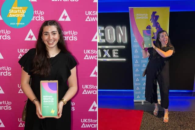 Olivia won the ‘StartUp for Good Award’ at the 2025 Midlands StartUp Awards, which recognises businesses making a positive impact on the world.
