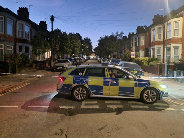 Adnitt Road, from Stimpson Avenue to Whitworth Road and Bostock Avenue, remains taped off while police investigate. This was the scene last night (Tuesday) at 11pm.