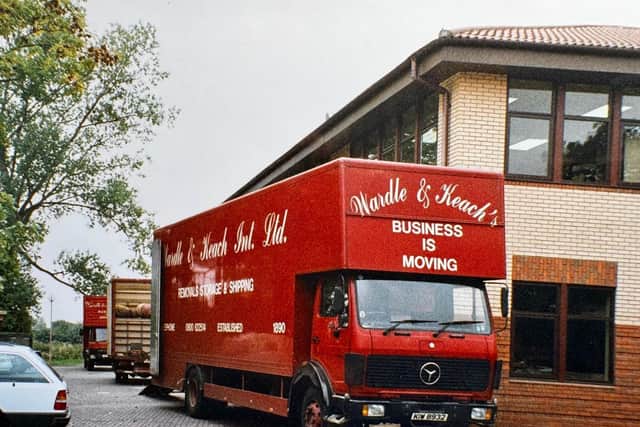 Wardle & Keach van showing the slogan Business is Moving!