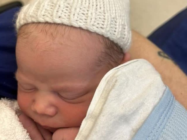 Henley Leighton born at 3.21pm on January 30 at Northampton General Hospital, weighing 7lbs 4oz.