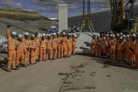 Set to stretch for one-and-a-half miles (2.5km), the ‘green tunnel’ is being built inside a cutting, with the earth put back on top afterwards